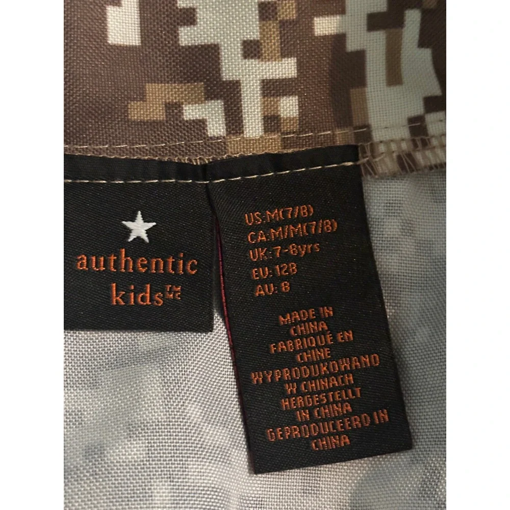 Authentic Kids Sz M 7/8 Costume United States Military Coverall Digital Camo